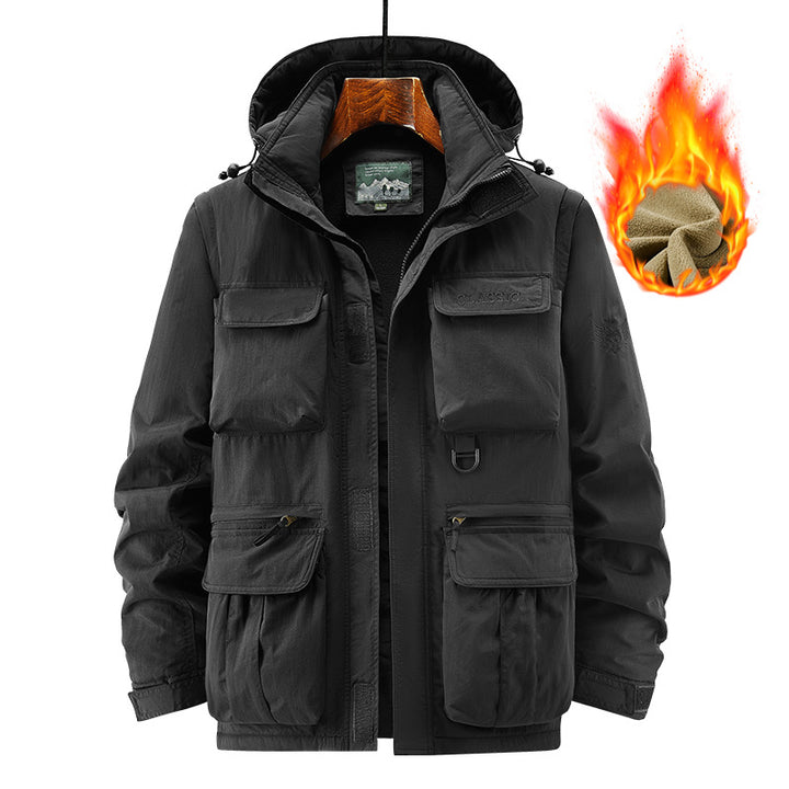 Herren Outdoor-Fieldjacke mit fleecegefüttertem Thermoinnenfutter und Multifachtaschen – Marzano