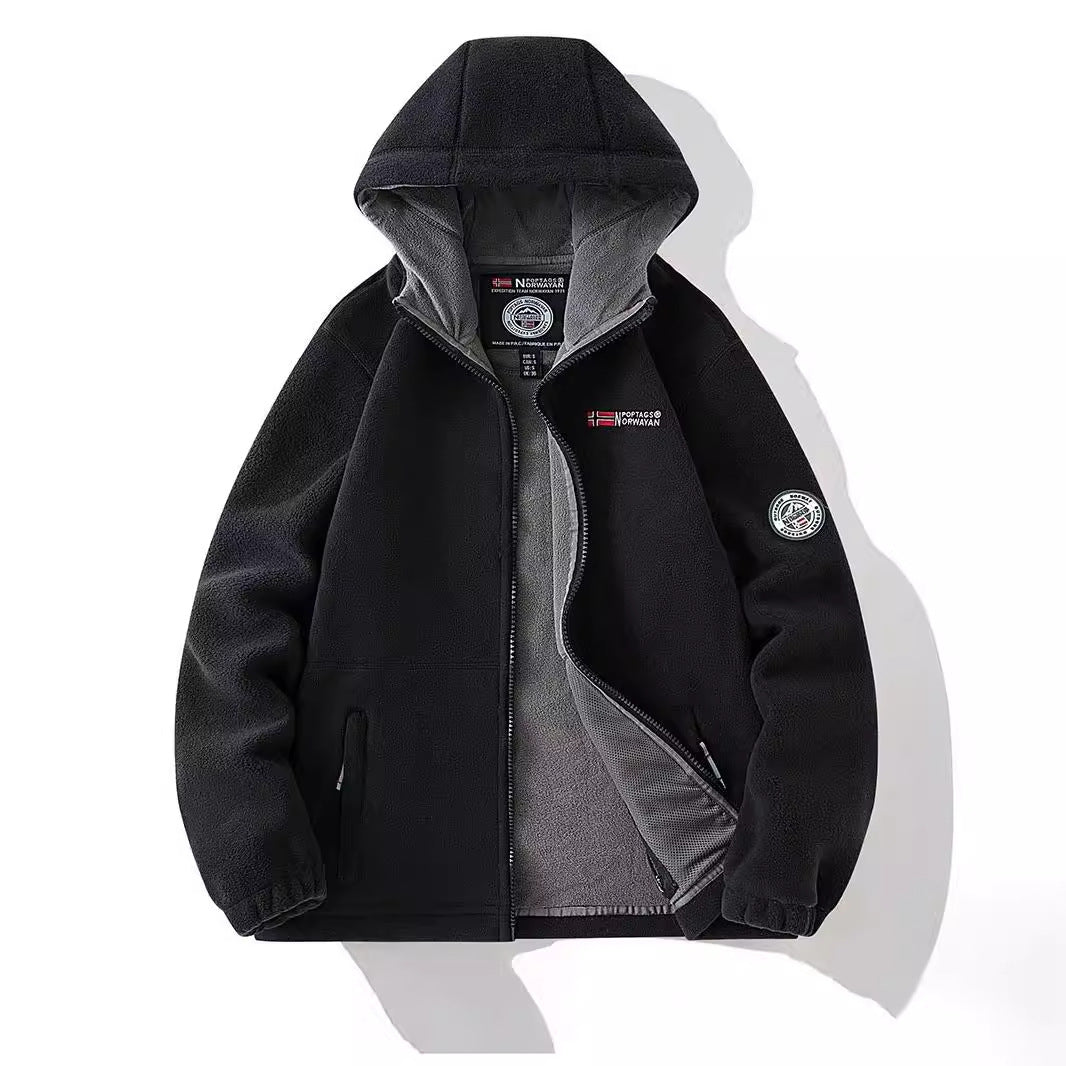 Damen Kapuzen-Fleecejacke mit Teddyfutter und durchgehendem Reißverschluss Echo Archiv