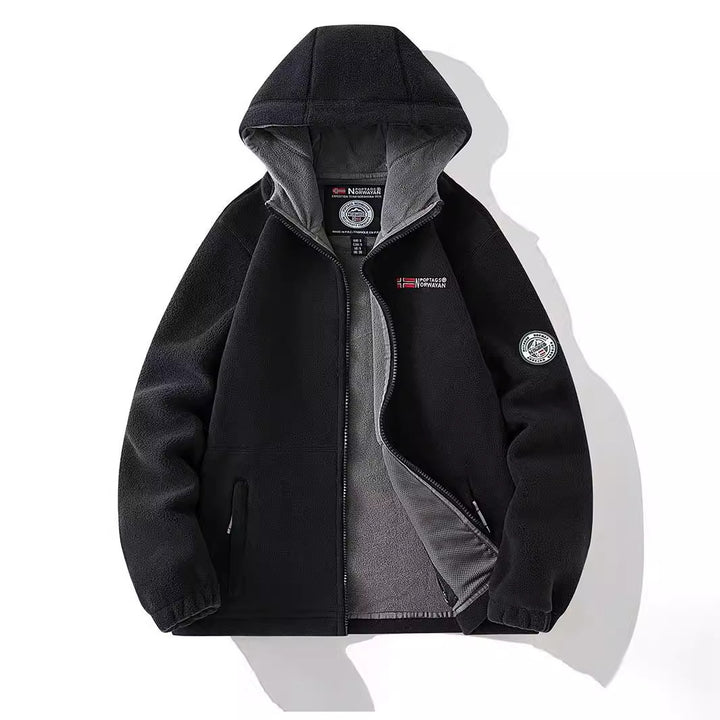 Damen Kapuzen-Fleecejacke mit Teddyfutter und durchgehendem Reißverschluss Echo Archiv