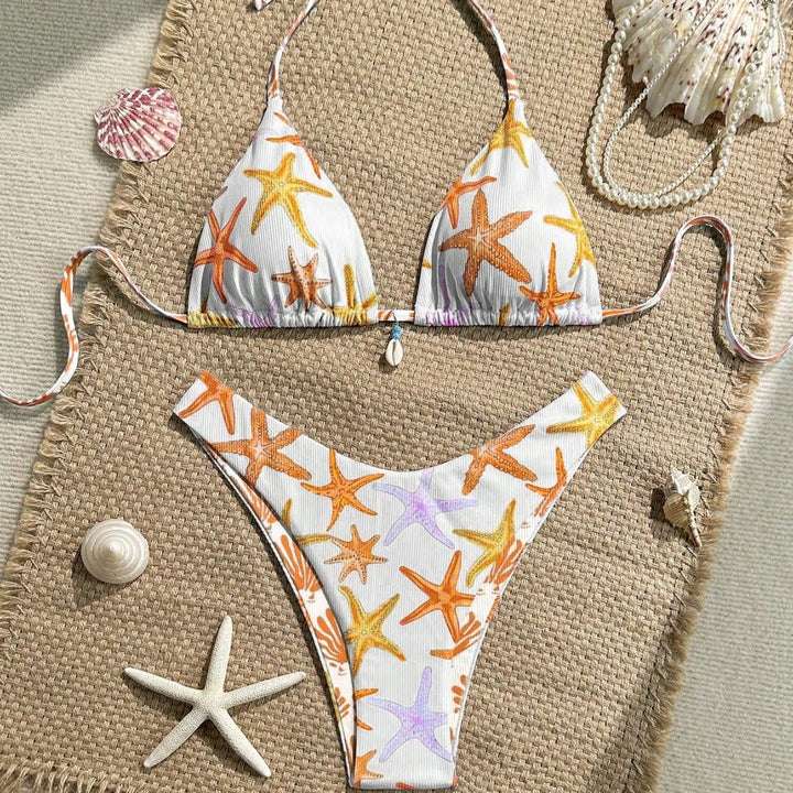 Damen Triangel-Bikini mit maritimem Sternenmuster Echo Archiv