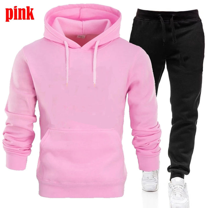 Herren gemütlicher Kapuzenpullover und Jogginghose Set Echoarchiv