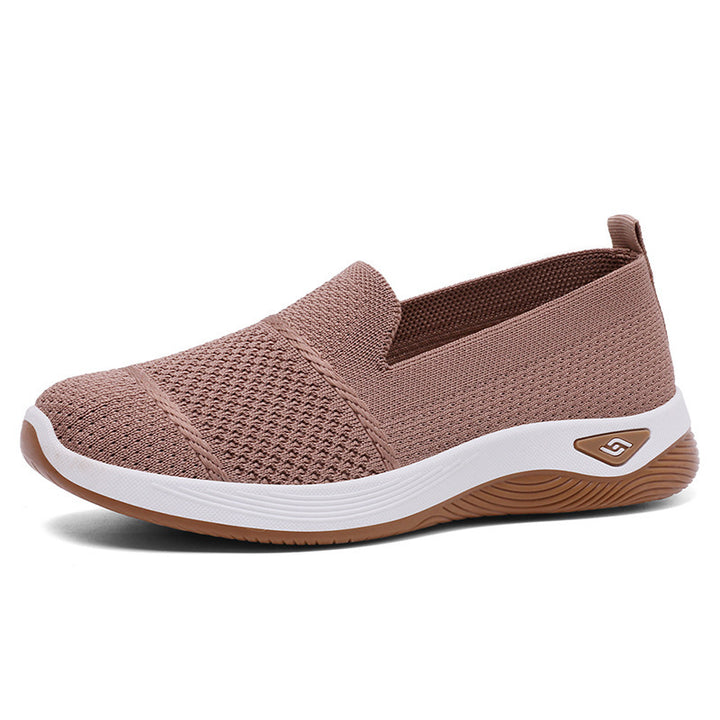 Damen nan nahtloser Strick-Slip-On Walking-Slipper mit elastischem Fersenhalt und griffiger Thermogummi-Laufsohle Echo Archiv