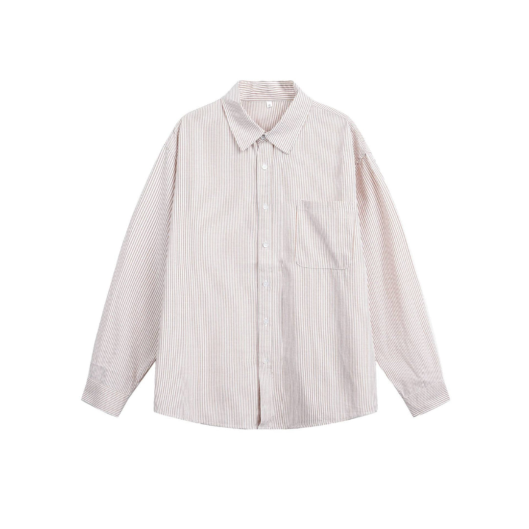 Unisex Leichtes Oversize-Hemd im Boxy-Relaxed‑Schnitt mit Kentkragen und Brusttasche Echoarchiv