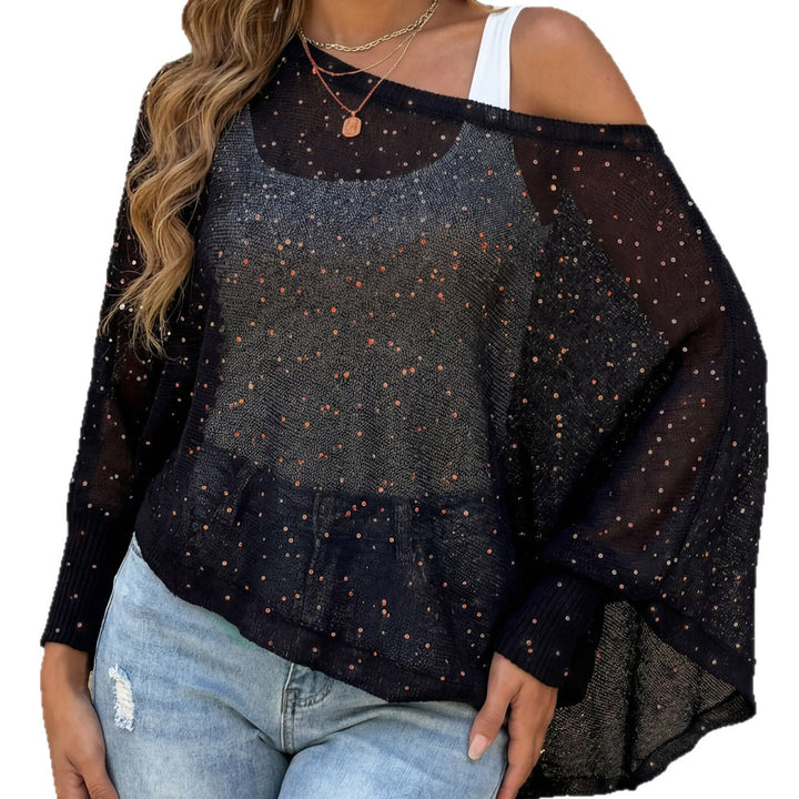 Damen luftiger Strandpullover mit funkelndem Glitzer Echo Archiv