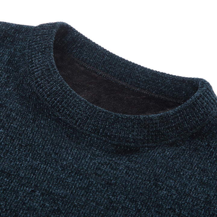 Herren Wärmender Rundhals-Pullover mit Fleece-Innenfutter – Norvane