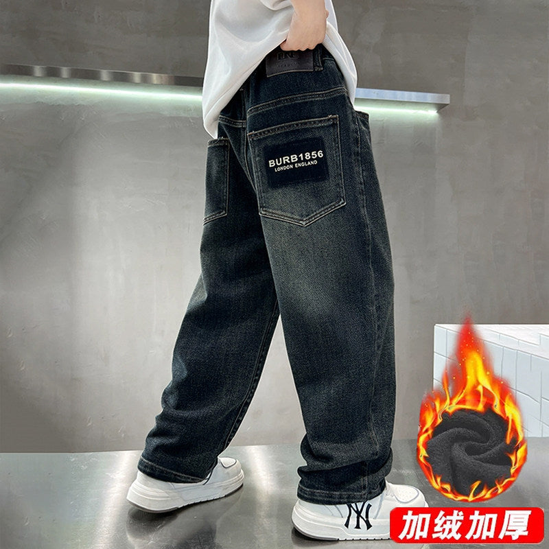 Unisex weite Denim-Hose mit verstellbarem Bund Echo Archiv