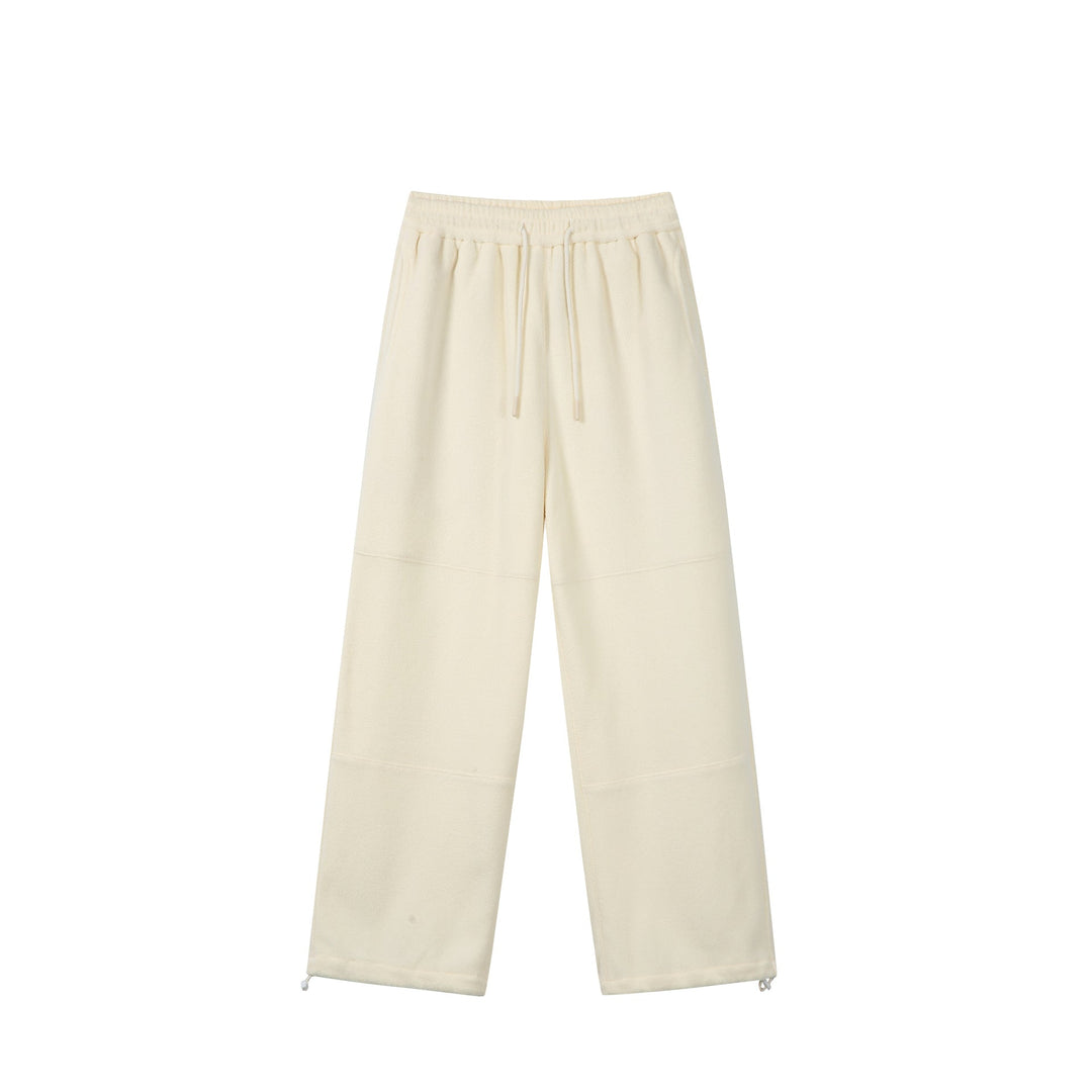 Damen Weite Fleece-Jogginghose mit Tunnelzugbund, Eingrifftaschen und verstellbarem Saum Echoarchiv
