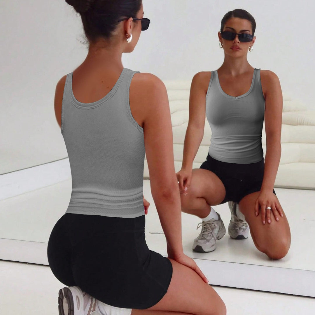 Damen figurbetontes V-Ausschnitt Tanktop Set Echo Archiv