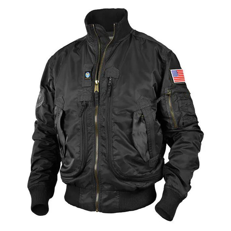 Herren nan klassische Bomberjacke im Fliegerstil mit Thermofutter Utility-Taschen und Rippbündchen Echo Archiv