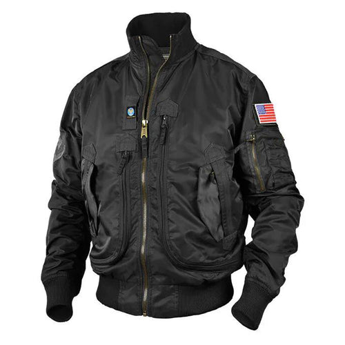 Herren nan klassische Bomberjacke im Fliegerstil mit Thermofutter Utility-Taschen und Rippbündchen Echo Archiv
