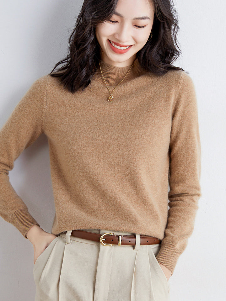 Damen Kurzrollkragen Feinstrickpullover mit leichtem Mohair-Effekt Echoarchiv