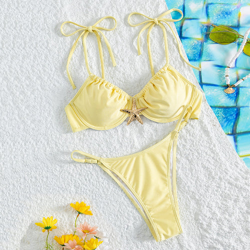 Damen Push-Up-Bikini mit dekorativem Muschelverschluss Echo Archiv