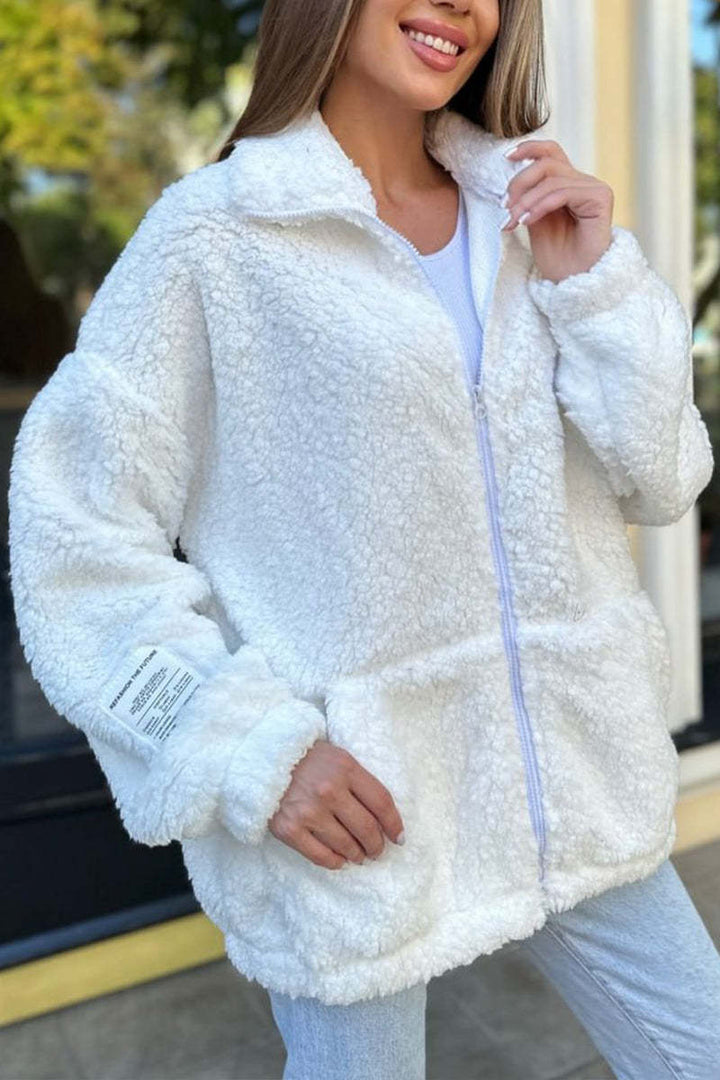 Damen Fleecejacke mit weichem Innenfutter und hoher Kragen Echoarchiv