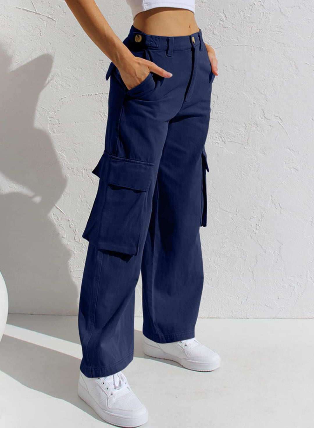 Damen Cargo-Hose mit praktischen Seitentaschen und lässigem Schnitt Echo Archiv