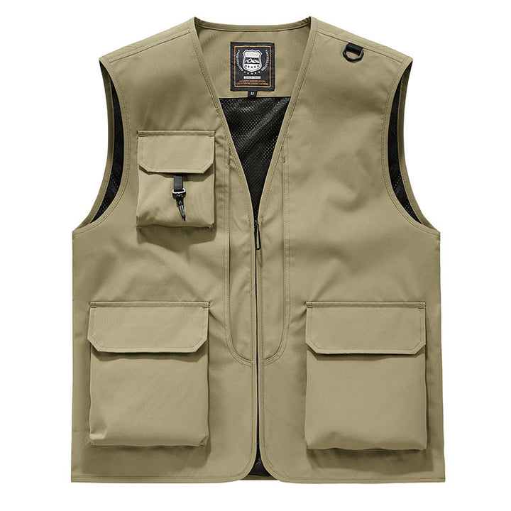 Herren Sichtbare Multifunktionale Utility-Weste mit Mesh‑Futter, Mehrfachtaschen und D‑Ring Echoarchiv