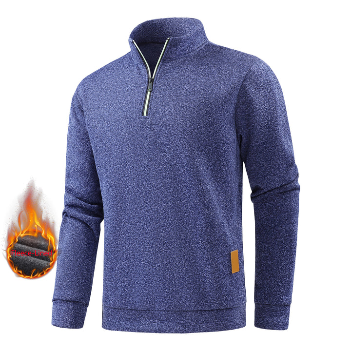 Herren Stehkragen Pullover mit Reißverschluss Echoarchiv