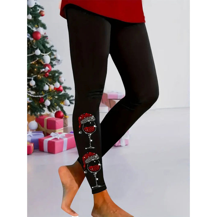 Damen Gemusterte Weihnachtsleggings Echoarchiv