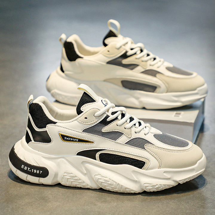 Herren modische Chunky-Sneaker mit verstärkten Overlays, atmungsaktiver Meshkonstruktion und gedämpfter EVA-Plateausohle – Norré