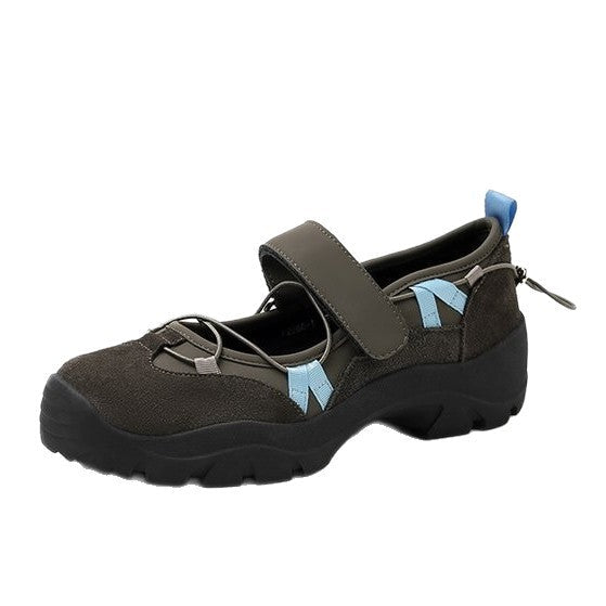 Damen Sportliche Ballerinas mit verstellbarem Riemen und rutschfester Sohle Echoarchiv