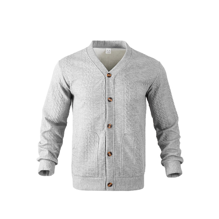 Herren Strickjacke mit kreativem Zopfmuster Echoarchiv