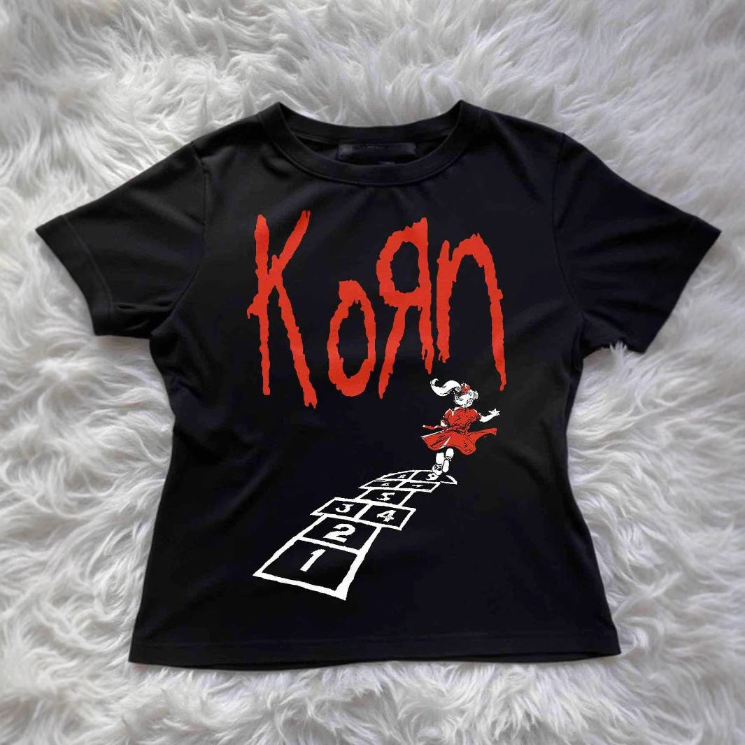 Damen T-Shirt mit kreativem grafischen Design und urbanem Statement Echo Archiv