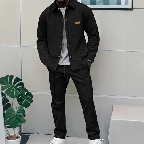 Herren bequeme und stilvolle Freizeitjacke mit passenden Jogginghosen Echoarchiv
