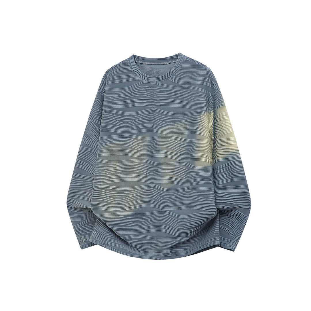 Unisex Oversize Wellenstruktur-Sweatshirt mit Rundhalsausschnitt Echoarchiv