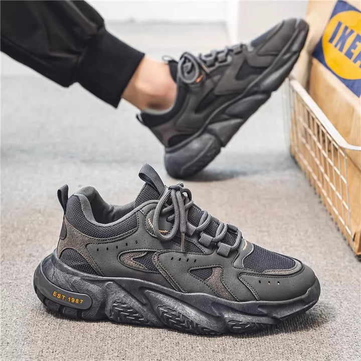 Herren stylische Chunky-Sneaker mit Wildlederoptik und atmungsaktivem Mesh-Obermaterial – Norré