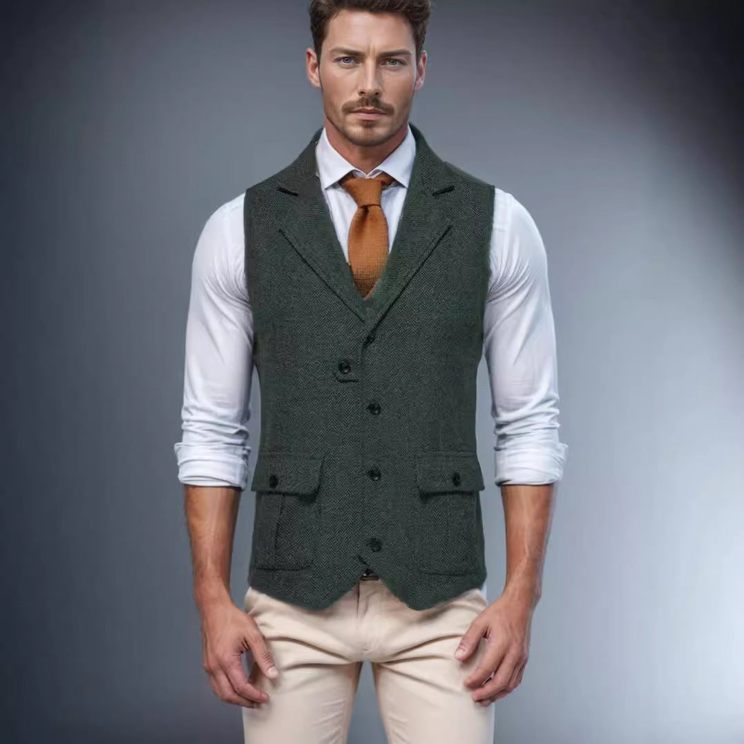 Herren Weste im klassischen Herringbone-Design Echoarchiv