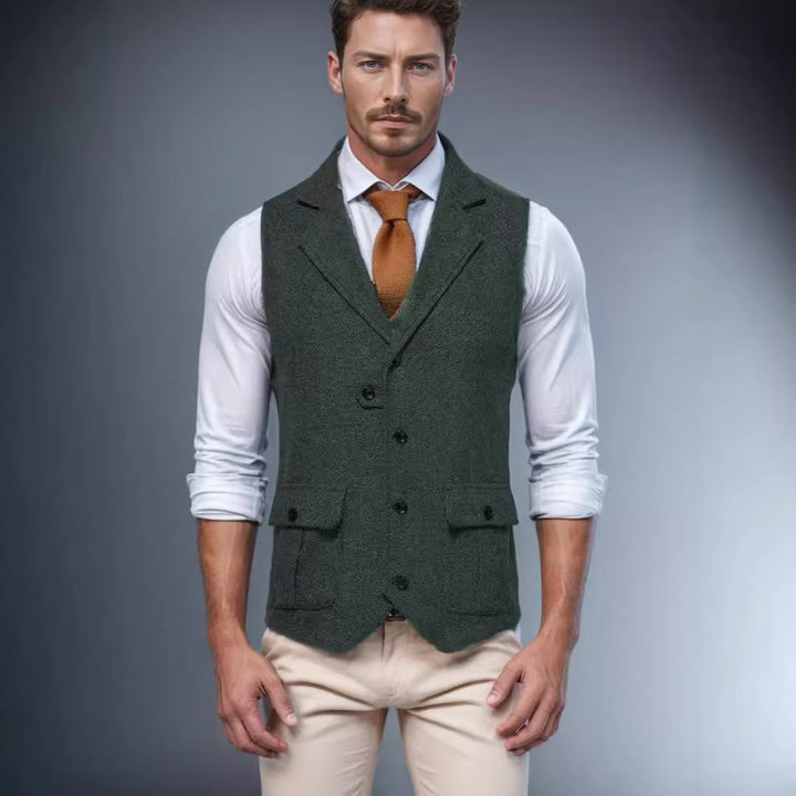 Herren Weste im klassischen Herringbone-Design Echoarchiv