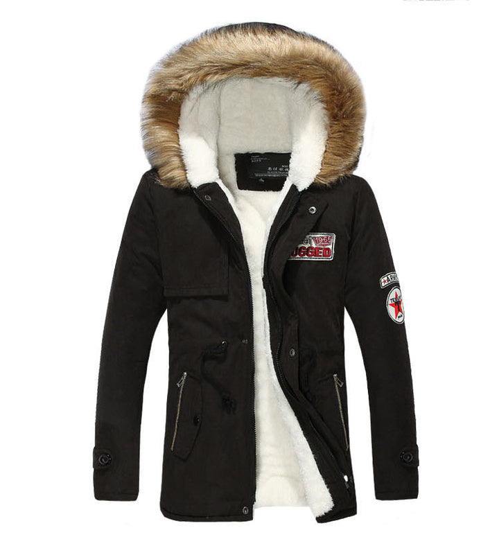 Herren stylische Winterjacke mit abnehmbarer Kapuze Echoarchiv