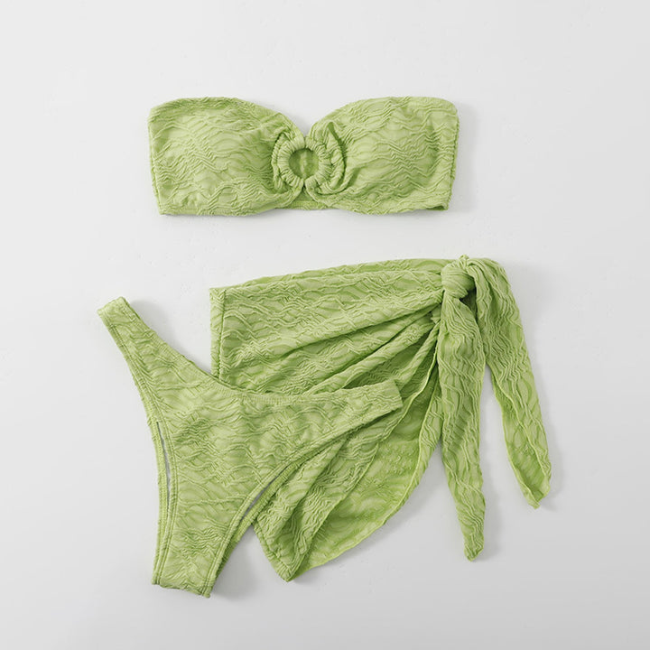 Damen Bandeau-Bikini mit modischem Wickelende Echo Archiv