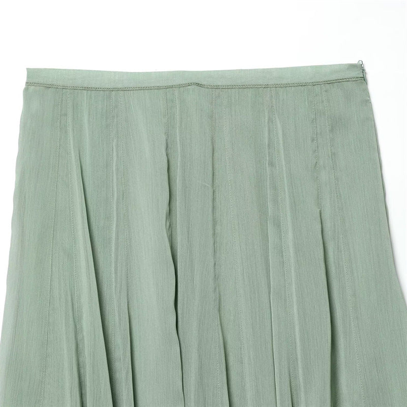 Damen Maxirock aus plissiertem Chiffon mit hohem Bund und fließender A-Linie Echo Archiv