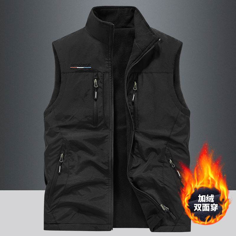 Herren Multifunktionale Outdoor-Utility‑Weste mit Mesh‑Innenfutter und zahlreichen Taschen – Marzano