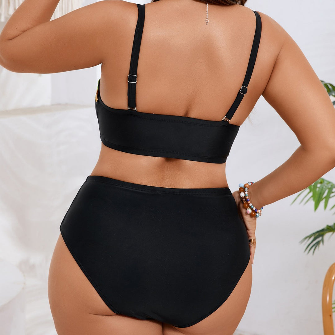 Damen Bandeau-Bikini-Set mit floralem Akzent Echo Archiv