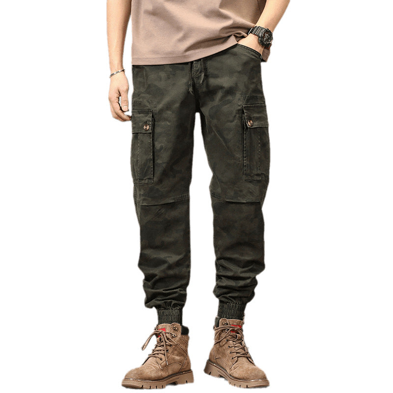 Herren taktische Cargojoggerhose im Camouflage‑Look mit Tunnelzugbund, verstärkten Knien und Bündchenabschlüssen Echo Archiv