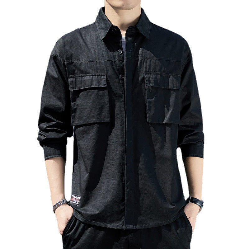 Herren modische Utility-Hemdjacke mit praktischen Taschen Echoarchiv