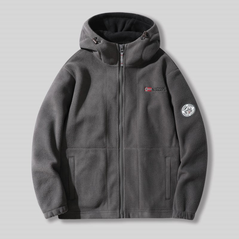 Herren Fleecejacke mit abnehmbarem Kapuzen Echo Archive