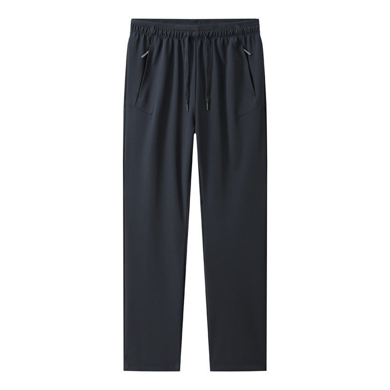 Herren Konische Travel-Jogginghose aus Funktionsjersey mit Elastbund, Kordelzug & verdeckten Reißverschlusstaschen Echoarchiv