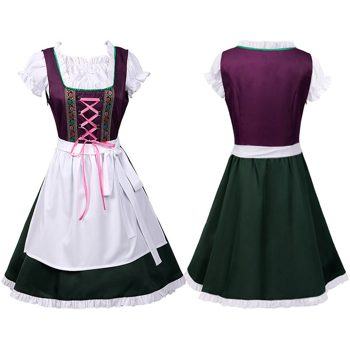 Damen nan traditionelles Dirndlkleid mit besticktem Mieder, geraffter Schürze und Carmenbluse Echo Archiv