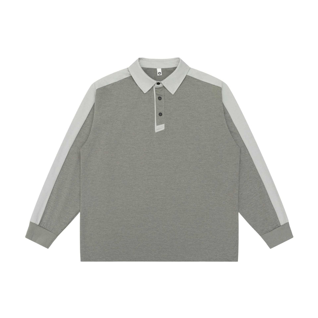 Unisex Retro-inspiriertes Polo-Sweatshirt mit Raglanärmeln und Halbknopfleiste Echoarchiv