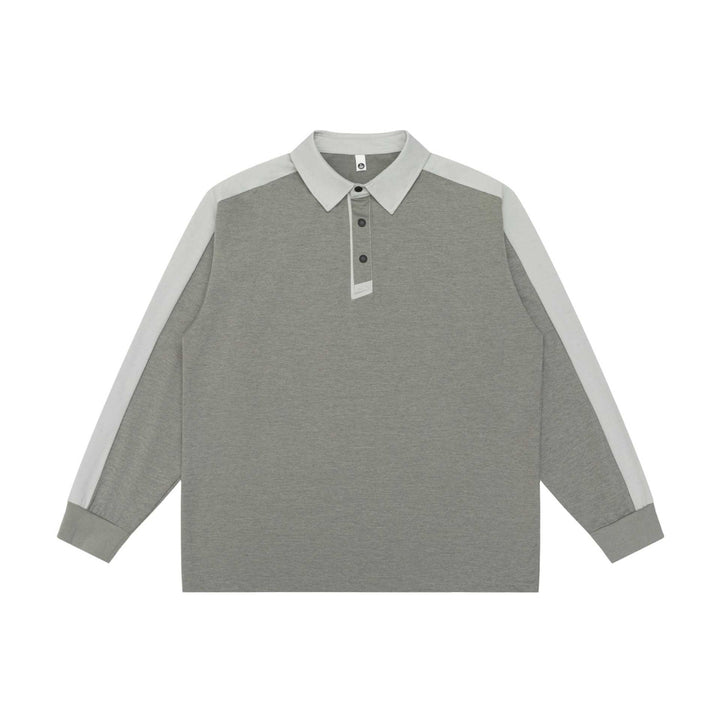 Unisex Retro-inspiriertes Polo-Sweatshirt mit Raglanärmeln und Halbknopfleiste Echoarchiv