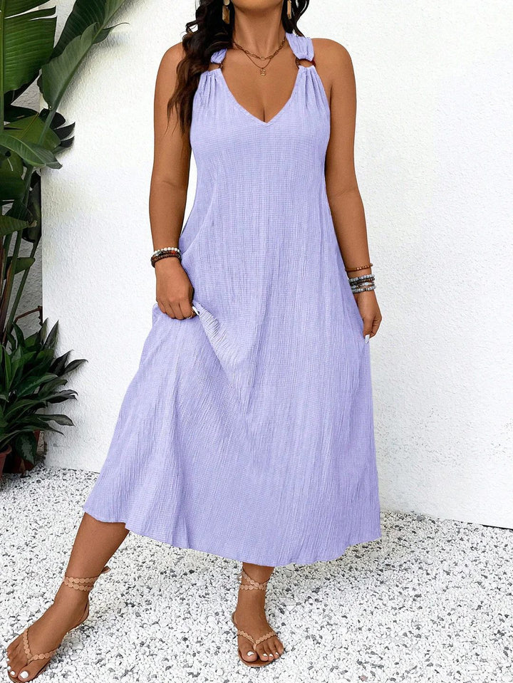 Damen Maxikleid mit schickem V-Ausschnitt und lässigen Trägern Echo Archiv