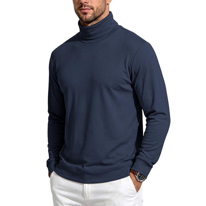 Herren Feinstrick‑Rollkragenpullover mit schmaler Silhouette und elastischen Bündchen Echoarchiv