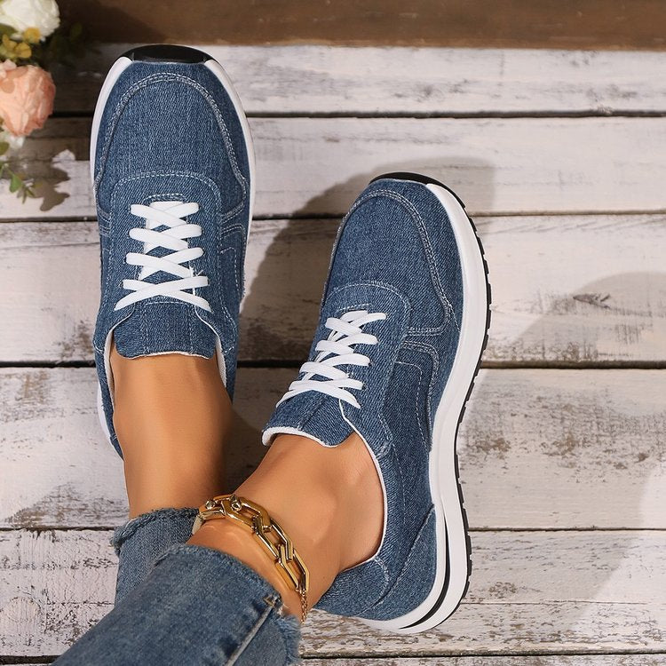 Damen  sportlich-elegante Textile Sneaker mit dämpfender EVA-Sohle und gepolsterter Innensohle Echo Archiv