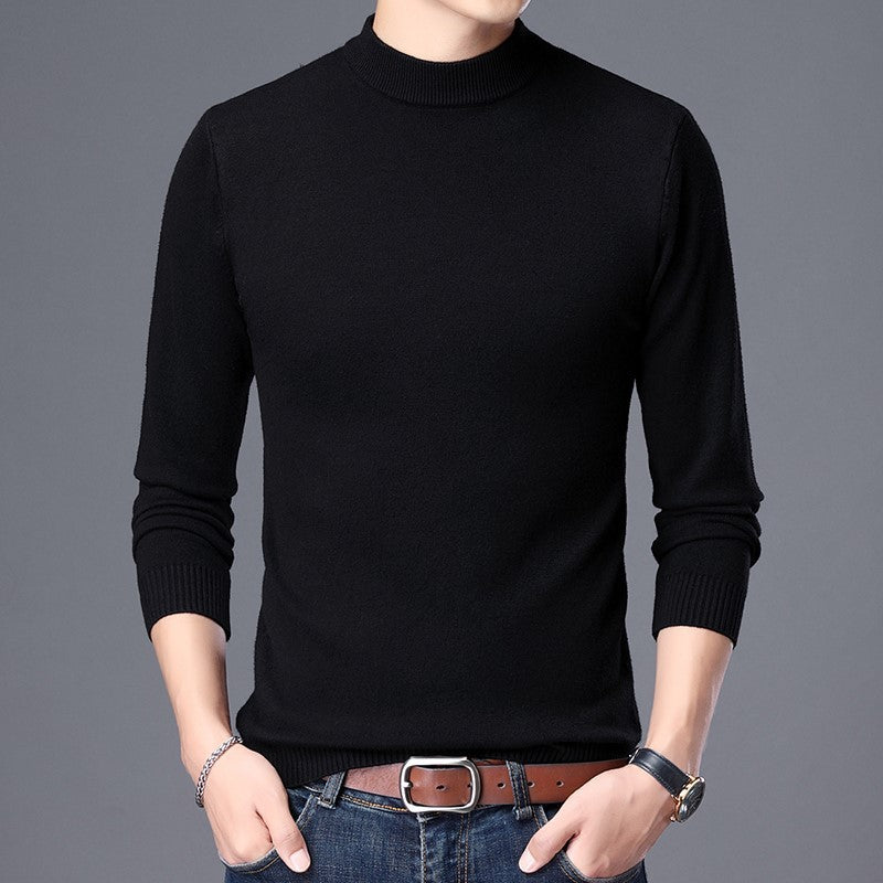 Herren Hochwertiger Rollkragenpullover aus feinem Strick Echoarchiv