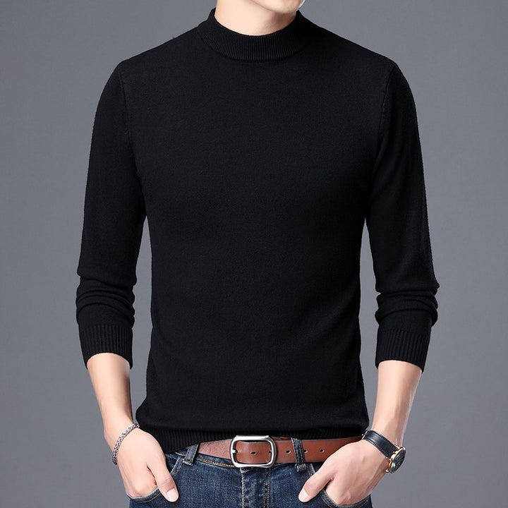Herren Hochwertiger Rollkragenpullover aus feinem Strick Echoarchiv