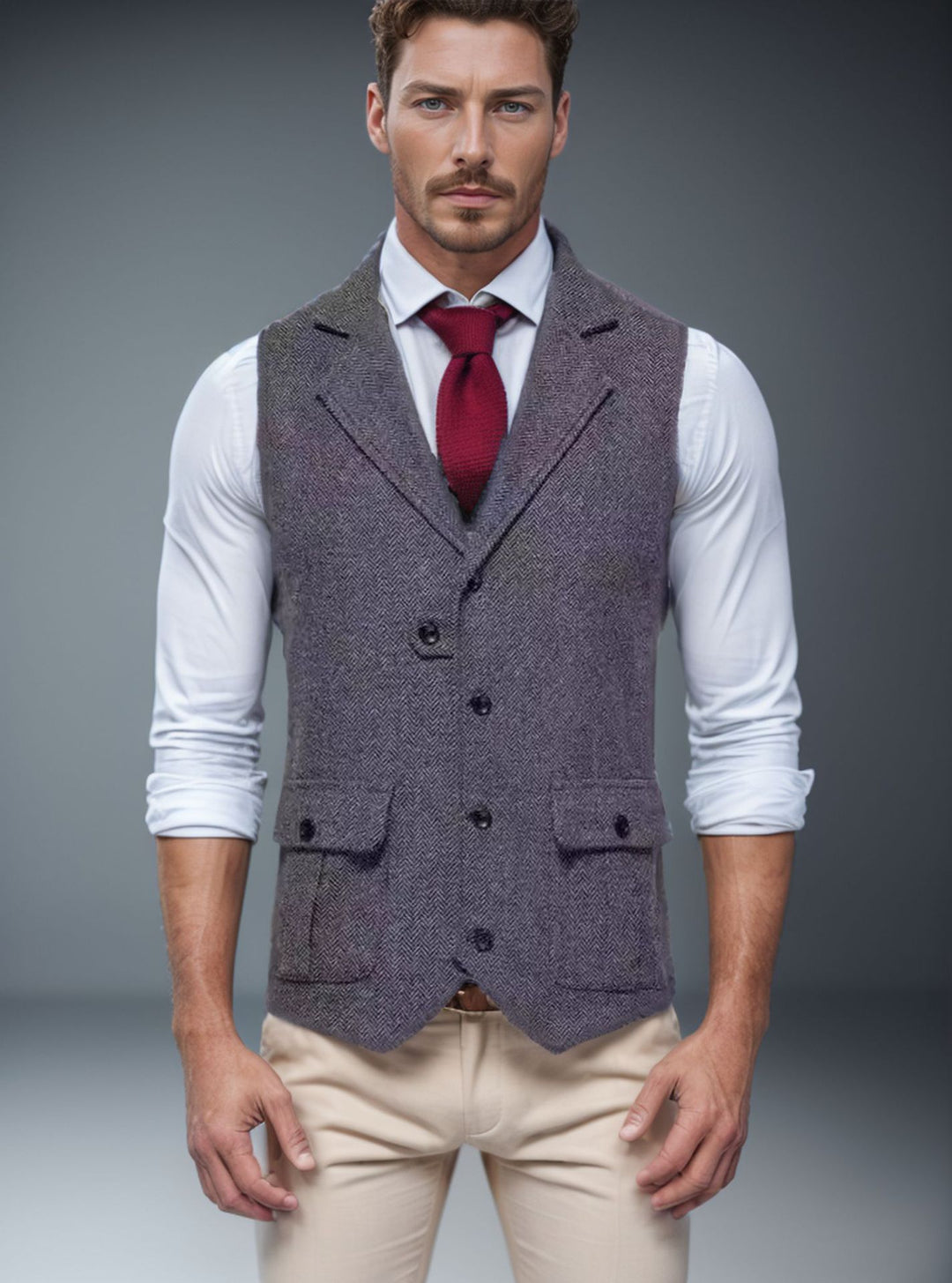 Herren Weste im klassischen Herringbone-Design Echoarchiv