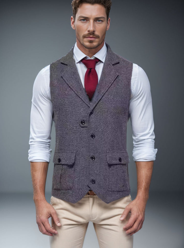 Herren Weste im klassischen Herringbone-Design Echoarchiv
