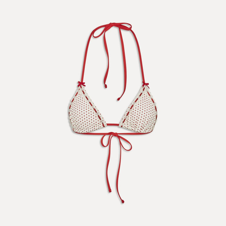 Damen Triangel-Bikini mit verspieltem Punktmuster und raffinierten Bindebändern Echo Archiv